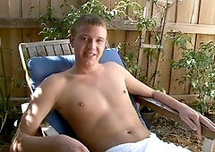 Jizz shot, outdoors, cum eating