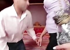 Glamorous blonde teacher fucks a sexy man for the first time