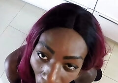 Sexy amateur does lapdance and wild blowjob for horny guy