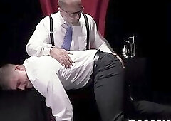 Twink spanked and ball crushed during disciplinary action!