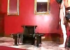 Strapon fuck with handjob cum