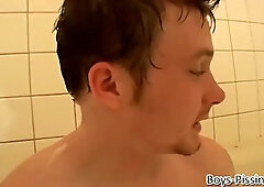 Piss Loving Young Man Playing With His Cock In A Bubble Bath