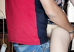 Banging standing sex hottie sexy no pants