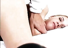 Cute blond sweetheart makes BJ and get cum discharged