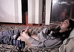 Tugjob + Cum Eating 4 HUNK SOLO (canon vixia hfr52 angle)