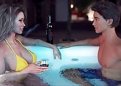 Cute blonde with big boobs and a nice booty