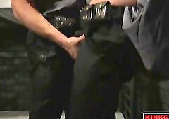 Officer Jeremy Spreadums gagged and flogged in prison by Michael DelRay!