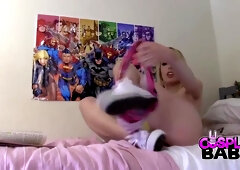 Jessica Jensen - Blonde Comic Geek Girl Cums Solo