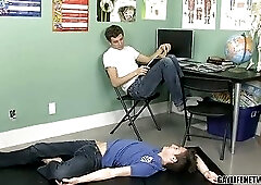 Skinny Teens Fucking In A Classroom