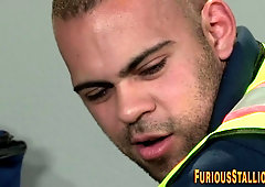 Big dick stud gets ass toyed