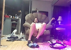 Caught railing her faux-cock