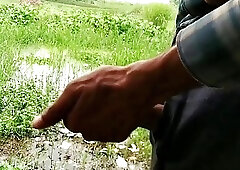 Indian masturbation in outdoor handjob sex