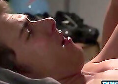 Big dick twink flip flop with cumshot