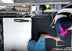 Shoplifter Ellie Tay sucks her way out of trouble and get her freedom