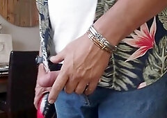 Cowboy, denim, wet dick