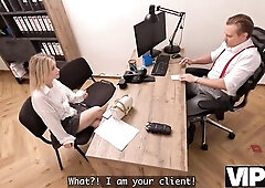 VIP4K. Constricted Snatch Instead Of Cash. Hawt sex with Lily Blossom in office