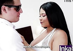 INKA SEX - Large-breasted Colombian woman is caught with her pants full of goo by her boyfriend on Valentine's Day - Mishell Morales.