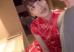 The captivating slit revealing her gorgeous legs makes me climax - a Japanese sundress oozing irresistible charm. Part 1