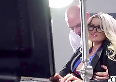 insatiable female (julie cash) With humungous Juggs Hard Banged In Office mov-20