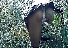 Street fucking twink in the image of a sissy outdoors gets a huge cock and a lot of sperm!