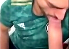 Sniffing balls and large uncut dick
