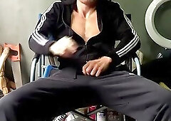 Real man from prison jerks off looking at you and smokes / Prisoner Russian
