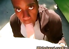 Horny thug takes white cock