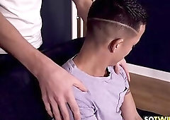 Horny casting agent ass fucks nervous stud on camera