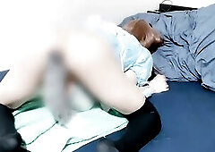 Femboy uses auto stroker to cum♡【sissy ladyboy cosplay 女装 男の娘】
