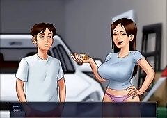 My friend's busty Colombian stepmom Judith shows off her big knockers