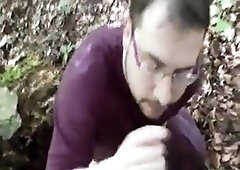 Bear Cub Blows a Load in His Mouth and Swallows