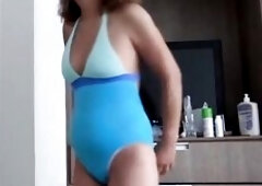 58-year-old Lalin girl Wife Shows off in Swimsuit on the Beach