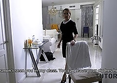 Martin Spell trades her mature pussy for stepson's debt in hot tutor sex video