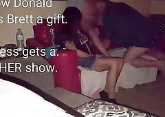 Brett's birthday is famous by HIS WOMAN Agness and HER cuck Donald. This should be viewed with (different angle), "Older Man makes Grandma S