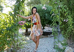 18 years old Adria toying her ass