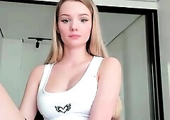 Curly Blonde Teen Records Solo Dildo Masturbation More at