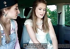 BRIDE4K. Hawt bride Una Fairy is wicked and cheating on her future spouse in the field