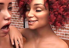 Djinn #6 having a threesome on webcam - give them a facial.