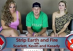 Earth and Fire with Scarlett, Kevin, and Kasady is a tantalizing game that pushes boundaries and ignites passions. The spinner appears to be to have a