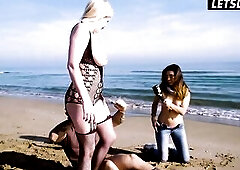 This chab Laid Back on the Sand and I Rode Him Unfathomable During the time that That babe Got Each Angle