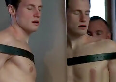 Josh gets bound and ass slapped gay BDSM