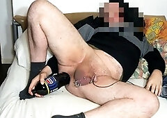 Hands free prostate orgasm, piercing, wrecked hole