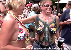 Flashing At Daytime Street Party - Teenager