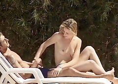 Blonde Big-Tits Babe Gaped by Messy Outdoor Anal Fingering