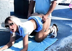 Rooftop Date That Ended in Hardcore Outdoor Sex