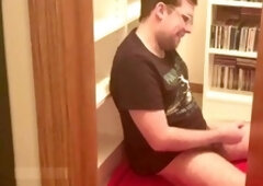 POV of catching soft slut Finn Phillips jerking off in the closet