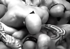 Naughty Trio In Tats Sucking