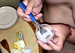 I Love To Accumulate Many Cumshots From My Man, To Cook It And Eat It - Verified Amateurs