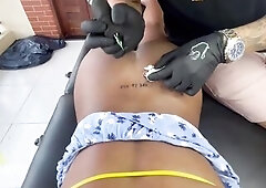 I went to pay the tattoo artist with a cashier's card and my angry ex sucked my ally's wang.