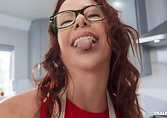 Look At Her Now - Busty Redhead MILF Serving Hot Pie To The Neighbor starring Alexis Fawx